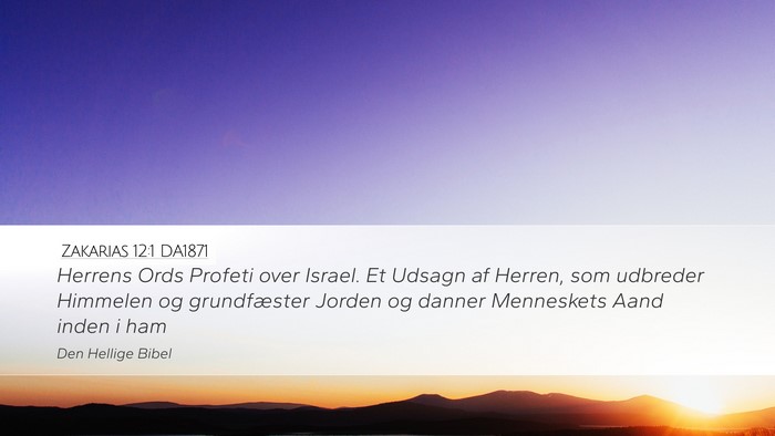 Zakarias 12:1 DA1871 Bible Verse Image
