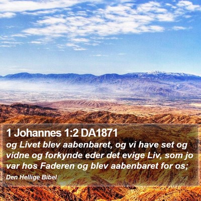 1 Johannes 1:2 DA1871 Bible Verse Image