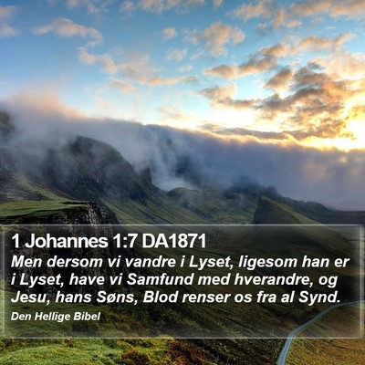 1 Johannes 1:7 DA1871 Bible Verse Image