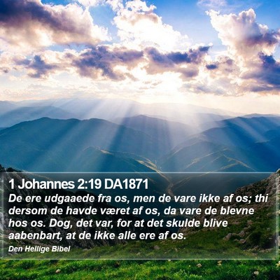 1 Johannes 2:19 DA1871 Bible Verse Image