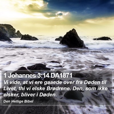 1 Johannes 3:14 DA1871 Bible Verse Image