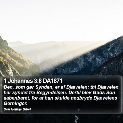 1 Johannes 3:8 DA1871 Bible Verse Image