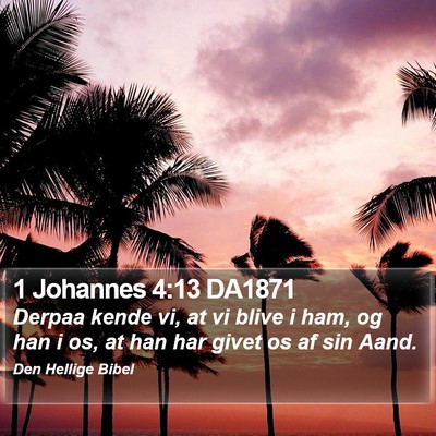 1 Johannes 4:13 DA1871 Bible Verse Image