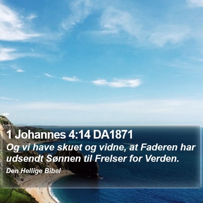 1 Johannes 4:14 DA1871 Bible Verse Image