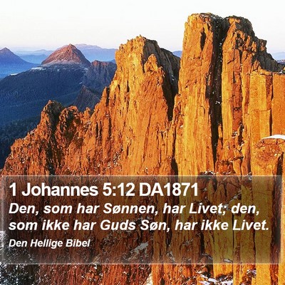 1 Johannes 5:12 DA1871 Bible Verse Image