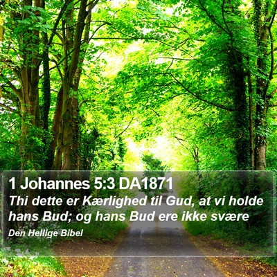 1 Johannes 5:3 DA1871 Bible Verse Image