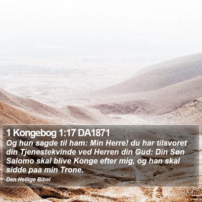 1 Kongebog 1:17 DA1871 Bible Verse Image