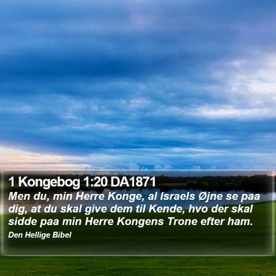 1 Kongebog 1:20 DA1871 Bible Verse Image