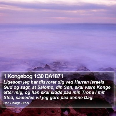 1 Kongebog 1:30 DA1871 Bible Verse Image