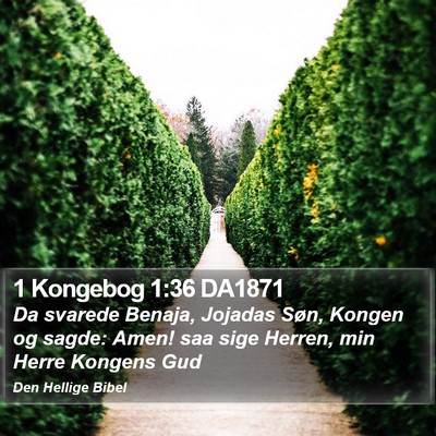 1 Kongebog 1:36 DA1871 Bible Verse Image