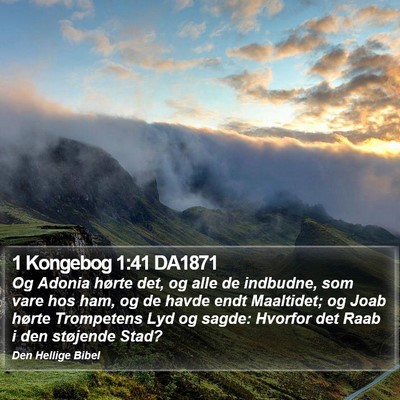 1 Kongebog 1:41 DA1871 Bible Verse Image