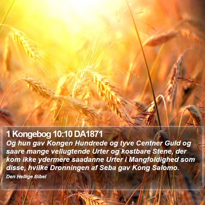 1 Kongebog 10:10 DA1871 Bible Verse Image