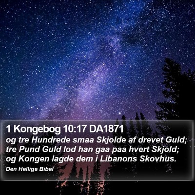 1 Kongebog 10:17 DA1871 Bible Verse Image