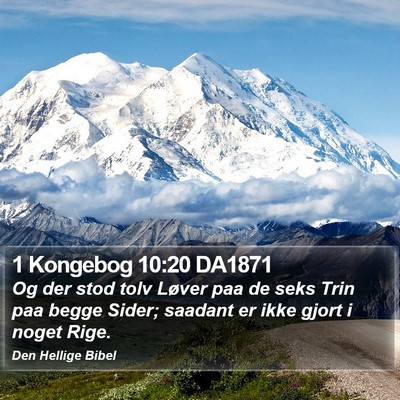 1 Kongebog 10:20 DA1871 Bible Verse Image