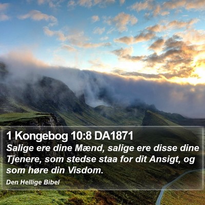 1 Kongebog 10:8 DA1871 Bible Verse Image