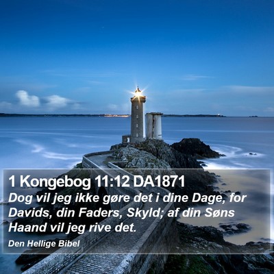 1 Kongebog 11:12 DA1871 Bible Verse Image