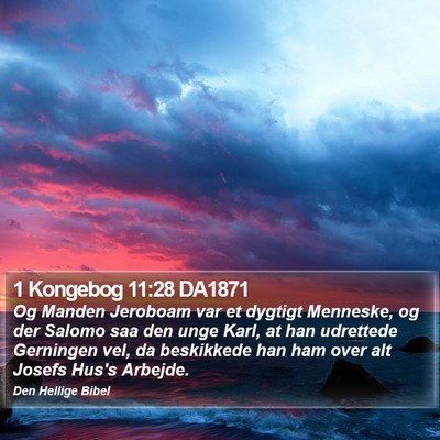 1 Kongebog 11:28 DA1871 Bible Verse Image