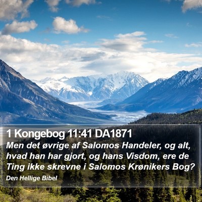 1 Kongebog 11:41 DA1871 Bible Verse Image