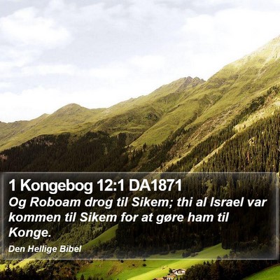 1 Kongebog 12:1 DA1871 Bible Verse Image
