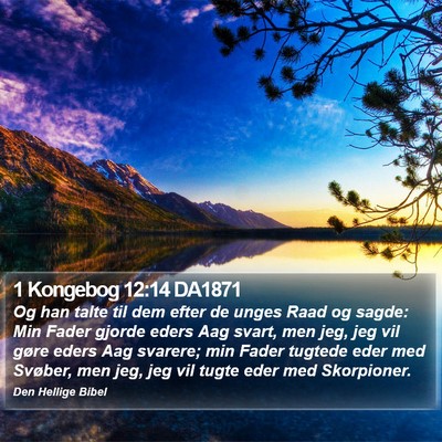 1 Kongebog 12:14 DA1871 Bible Verse Image