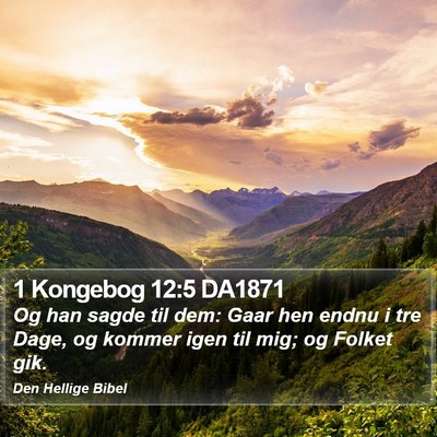 1 Kongebog 12:5 DA1871 Bible Verse Image