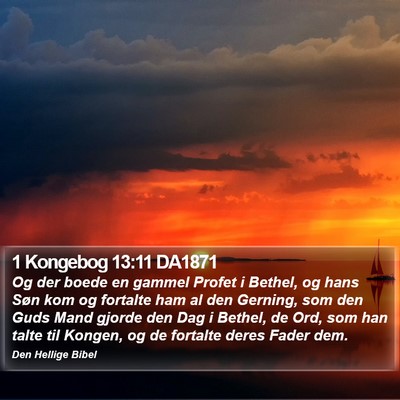 1 Kongebog 13:11 DA1871 Bible Verse Image