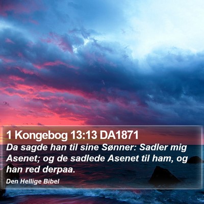 1 Kongebog 13:13 DA1871 Bible Verse Image