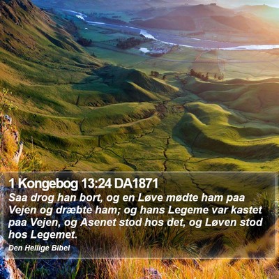 1 Kongebog 13:24 DA1871 Bible Verse Image