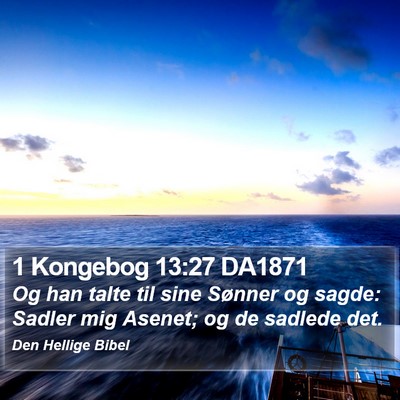 1 Kongebog 13:27 DA1871 Bible Verse Image