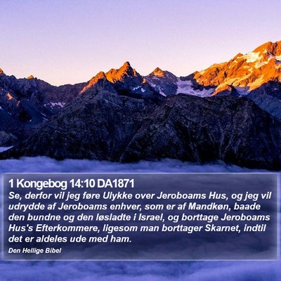1 Kongebog 14:10 DA1871 Bible Verse Image