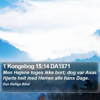1 Kongebog 15:14 DA1871 Bible Verse Image