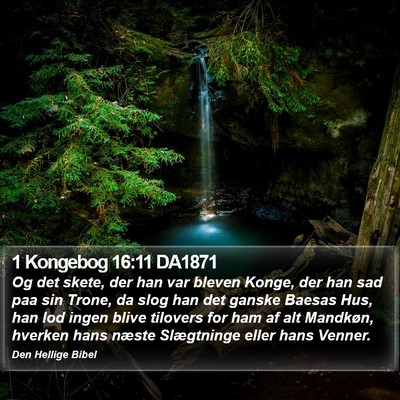 1 Kongebog 16:11 DA1871 Bible Verse Image
