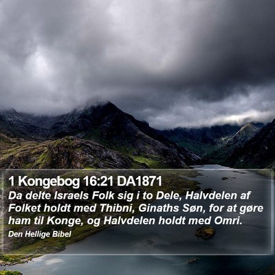 1 Kongebog 16:21 DA1871 Bible Verse Image