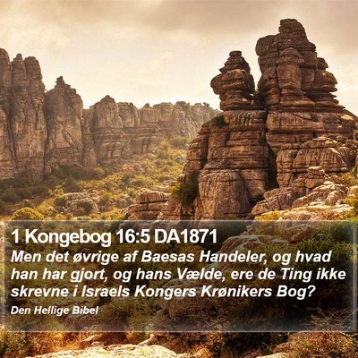 1 Kongebog 16:5 DA1871 Bible Verse Image