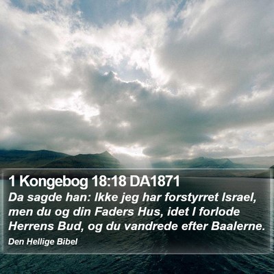 1 Kongebog 18:18 DA1871 Bible Verse Image