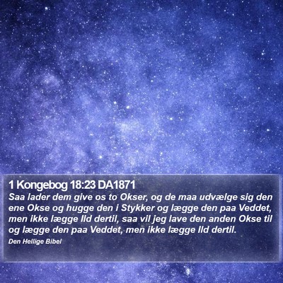 1 Kongebog 18:23 DA1871 Bible Verse Image