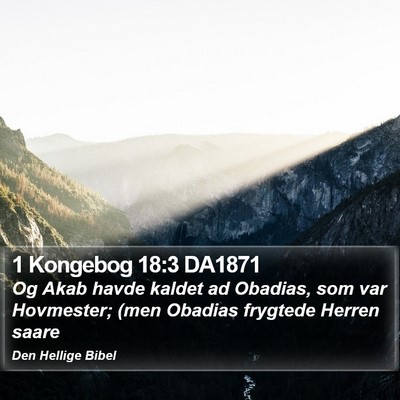 1 Kongebog 18:3 DA1871 Bible Verse Image