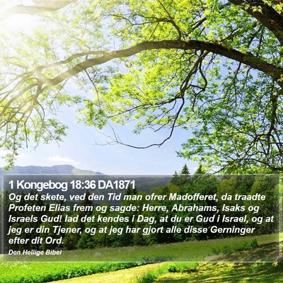 1 Kongebog 18:36 DA1871 Bible Verse Image