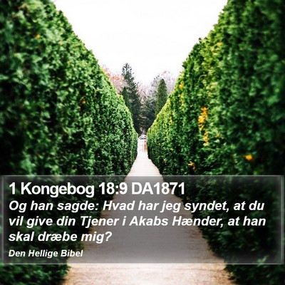 1 Kongebog 18:9 DA1871 Bible Verse Image