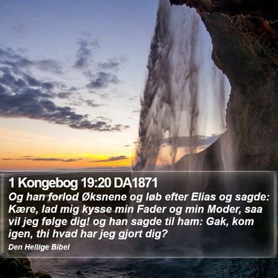 1 Kongebog 19:20 DA1871 Bible Verse Image