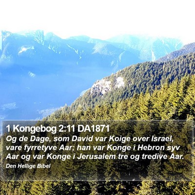 1 Kongebog 2:11 DA1871 Bible Verse Image