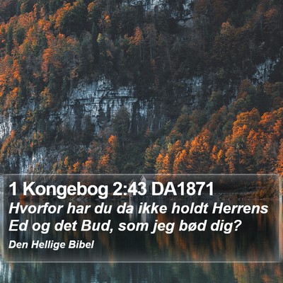 1 Kongebog 2:43 DA1871 Bible Verse Image