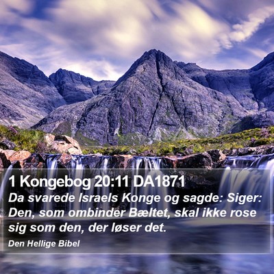 1 Kongebog 20:11 DA1871 Bible Verse Image