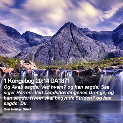 1 Kongebog 20:14 DA1871 Bible Verse Image