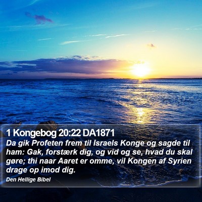 1 Kongebog 20:22 DA1871 Bible Verse Image