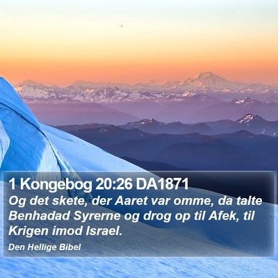 1 Kongebog 20:26 DA1871 Bible Verse Image