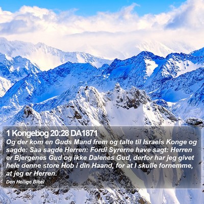 1 Kongebog 20:28 DA1871 Bible Verse Image