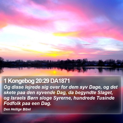 1 Kongebog 20:29 DA1871 Bible Verse Image