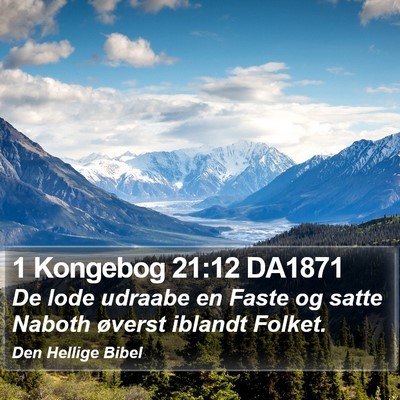 1 Kongebog 21:12 DA1871 Bible Verse Image