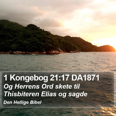1 Kongebog 21:17 DA1871 Bible Verse Image